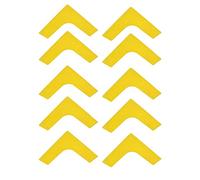BowyTrading 10 PCS Tennis Court Line Boundary Markers, Right Angle Plane Landmark for Tennis Badminton Football Courts, Bright Color PVC Sports Field Markers with High Visibility an (Yellow)