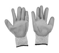 BowyTrading 2 Pair Gray Cut Resistant Gloves Level 5 Protection, HPPE Dipped Work Gloves for Gardening Woodworking, Safety Gloves with High Cut Resistance for Outdoor Use