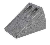 BowyTrading 3 - Piece Adjustable Calf Stretcher Slant Board, Squat Wedge Block for Heel Elevated Squats and Plantar Fasciitis Relief, EPP Foam Stretching Wedge Set for Home Gym Use (Gray)