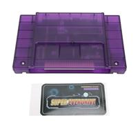 BowyTrading 3000 in 1 V1.0 Video Game Cartridge with 8GB Memory Card for SNES Console, Supports FAT16 FAT32, Auto Save Backup, Region Free Gaming (Translucent Purple)