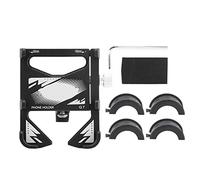 BowyTrading 360° Rotating Adjustable Phone Holder, Bike Phone Bracket, Aluminum Alloy Handlebar Mobile Phone Mount with Universal Clamp, for Mountain Bike Motorcycle Electric Vehicle (Black)