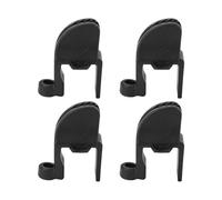 BowyTrading 4pcs Pontoon Boat Clips, Nylon Boat Bumper Hangers for 1in and 1.25in Rectangular Rail with 3/8in Rope Eye, Versatile Marine Fender Clips for Yacht and Pontoon Boats (Black)