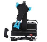 BowyTrading Automatically Mobile Phone Shaker, Left Right Swing Steps Counter, Cellphone Pedometer with USB Cable, Sky Blue Plastic Stand for Fitness Tracking, Stable Adjustable Holder for Sma