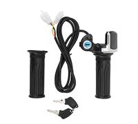 BowyTrading Electric Bike Twist Throttle Grip Lock with LED Indicator, 48V Accelerator Handlebar Grips for Motorcycle Scooter, Ergonomic Anti - Skid ABS Design