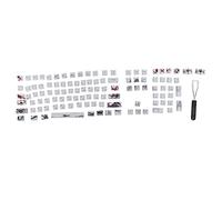 BowyTrading PBT 5 - Sided Dye Sublimation Keycaps, 110 Keys Mechanical Keyboard Keycap Set, Ultra - Thick Wall Design with Fade - Resistant Legends for Gaming and Typing on Most (English-Russian)