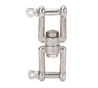BowyTrading Stainless Steel Double Ended Swivel Shackle, Boat Swivel Double Shackle, 8 Shaped Ring Connector with Polished Finish for Marine Use on Ships Boats Yachts (10mm)