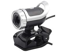 BowyTrading USB 2.0 0.3MP Clip On Webcam with Built - in Microphone, HD Web Camera for PC Laptop, 360° Rotating Stand, Manual Focus, Auto White Balance for Zoom Skype Meetings (Silver)