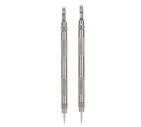 BowyTrading Watch Spring Bar Tool, Watch Strap Link Pin Remover, Professional Watch Repairing Accessory with Knurled Handle, 2PCS Metal Watch Repair Tools for Watch Makers and Repair Workers