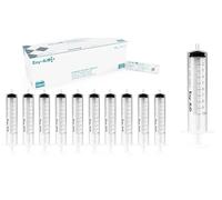 Box 100 - 10ml Ezy-Aid Disposable Sterile Empty Syringe | Highly Accurate | Luer Slip Tip, Single-Use Medical Grade Syringes without Needles, Non-Pyrogenic, Latex Free for Dispensing Liquid, No Needle