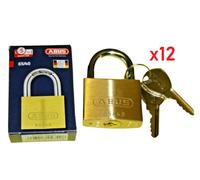 Box 12 ABUS 65 Series 40mm Brass Padlock - Keyed Alike
