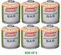 BOX 6 Coleman PERFORMANCE C300 Threaded Stove Lantern Disposable Gas Cartridge