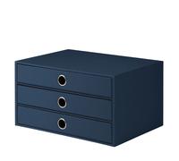 Box A4 3 drawers with handle 250x343x185 Soho Navy Blue 90 | Rossler Soho