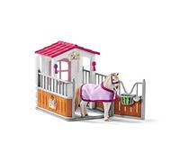 Box avec jument Lusitanienne, coffret schleich avec 12 éléments dont 1 cheval schleich inclus, coffret figurines pour enfants des 5