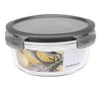LocknLock Oven Glass Food Storage Container with Lid 950 ml, Round, Fridge, Freezer and Dishwasher Safe, Borosilicate Glass up to 400 °C, Oven and Microwave Safe, Diameter 180 x 82 mm