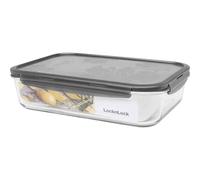 LocknLock Oven Glass Food Storage Container with Lid 3.6 L, Rectangular, Fridge, Freezer and Dishwasher Safe, Borosilicate Glass up to 400 °C, Oven and Microwave Safe, 345 x 236 x 88 mm