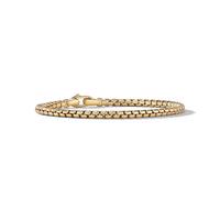 Box Chain Bracelet in 18ct Yellow Gold, 3.4mm - Size Medium