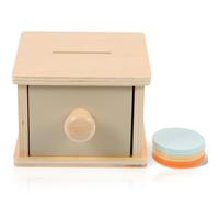 Box Coin Box Toy Montessori Toys for Babies 6-12 Months Hand Eye Coordination Toys Coin Container Color Ball Drop Toy The Educational Toy Baby Puzzle Tool Wood