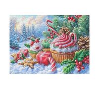 Box Cupcake 500 Piece Jigsaw Puzzle for All Ages Easter Gift Idea Family Gathering Durable Pieces Stress Relief Home Decor 500 PCS