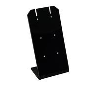 Box Displays Acrylic 8 Notch Combination Drop Stud Earring Stand Professional Display (Black, Pack of 4)