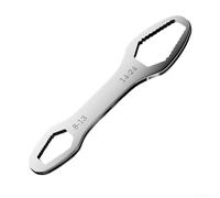 Box-End Wrench, 8-24mm Double-Ended Hexagonal Ring Spanner for Automotive Mechanical Assembly Fastening, Workshop Multi-Size Hand Tool Equipment(Sliver)