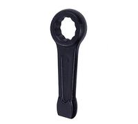 Box End Wrench POWERTOOL 1PCS Slogging Ring Wrench Metric Slogging Flat Single Ring Spanner for Heavy Duty Applications (24mm)