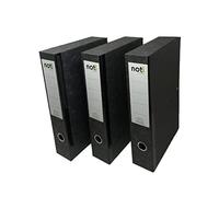 Box File Foolscap, Lockspring, Ring Pull & Catch, 75mm Spine, Black & White (Box of 3)