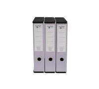 Box File Laminated Foolscap, Pastel Purple, 75mm Spine | Lockspring, Ring Pull & Catch, Assorted Box of 3
