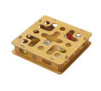 Box for Filing Cat Nails - Wooden Interactive Toy with 2 Bubbles,Interactive Cats Crab Puzzle Enrichment Box and Nail File | For Stimulating Game, Scratching and Claw Trimming