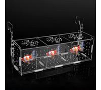 Box for Tank - Clear Acrylic Box with Hook, 29x10x10cm Multifunctional Height Adjustable Non Slip Aquarium Incubator, Isolation for Guppy Shrimp