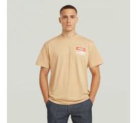 Box Globe Graphic T-Shirt - Beige - Men L