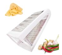 Box Grater, Double-Sided Stainless Steel Food Grater, Herb Cutter with a Collection Container, for Ginger, Chocolate, Nuts, as well as for Home, Restaurant and Camping