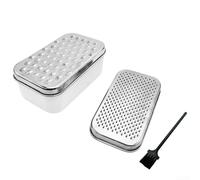 Box Grater with Storage Container for Grating Cheese, Potatoes, and Carrots in the Kitchen (White)