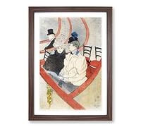 Box in The Grand Tier by Henri De Toulouse-Lautrec Framed Print | A2 Walnut Framed Wall Art | Ready to Hang | Modern Nature Picture | Living Room Bedroom Lounge Office