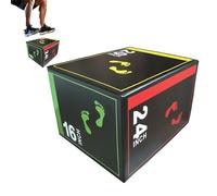 Box Jumps at Home Gym, Non Slip Plyometric Jump Boxes to Squats, 15.75x19.69x23.62 Inches Speed, Deadlift, Skipping, Balance & Core Training Equipment for Beginners, Youth, Indoor Fitness