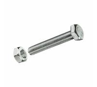 Box L 25 Units Metric Cab Hex Screw + Cinc Nut 2M 6 x 50mm FADIX