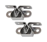 Box Lid Latch with Screw-Mounted Two-Section Construction | Mechanical Closure for Doors and Lids, Mounting Holes on Both Sections, for Cabinets and Chests, Plated Hardware