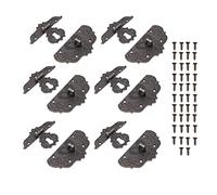Box Lock Buckle Set 6Pcs, Vintage Style Metal Jewelry Clasp, Rustproof Electroplated Surface - Durable Sturdy Design, Ideal for Wooden Boxes and Cabinets