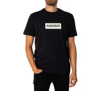 Napapijri Men's Box Logo Relaxed T-Shirt, Black, XL