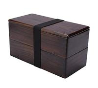 Box, Lunch Boxes, Japanese Double Layer Natural Wooden Vintage Style Lunch Food Containers for Kids Adult Picnic Office School Hiking Camping.