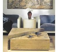 Box Marble Hi-Lo Coffee Table on Casters - Variation Available