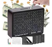 Box | Multipurpose Retro Coin Bank - Rustic Portable Money Bank, Reusable Money Saver for Wedding Fund, Paying Off Debt, Vacation