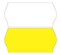 Box of 10 Rolls of - Permanent Pricing Gun Labels, 2 Line White, 1200 Labels Per Roll, 16 x 26 mm - (548760)