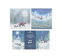 Box Of 10 RSPCA Charity Hare & Bears Christmas Cards In 2 Designs