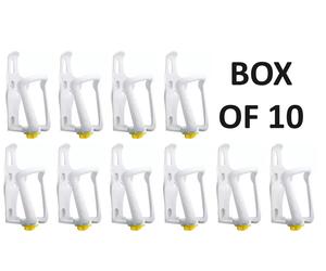 BOX OF 10 - Topeak Adjustable Bike / cycling Bottle Cage - Modula Cage Ex- White