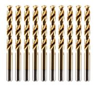 Box of 10 x 6.5mm HSS M2 Fully Ground Jobber Drill Bit Tin Titanium Nitride Coated DIN338 Standard (6.5mm x 101mm)