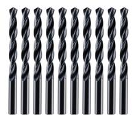 Box Of 10 x 7.9mm HSS Jobber Drill Bits - Black Roll Forged HSS-R for Carbon + Alloy Steel, Plastics & Wood. DIN338 (7.9mm x 117mm (5/16"))