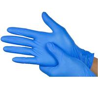BOX OF 100 Strong Quality BLUE VINYL GLOVES MEDIUM SIZE, Blue Vinyl Powder Free Disposable Gloves, Multi-Purpose Disposable Gloves for Everyday USE (BLUE VINYL POWDER FREE GLOVES, MEDIUM)
