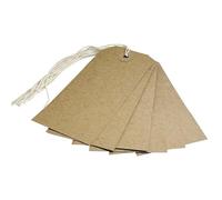 Box of 1000 Brown Buff Strung Tags 108mm x 54mm