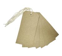 Box Of 1000 Brown Buff Strung Tags 120mm X 60mm