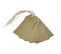 Box Of 1000 Brown Buff Strung Tags 54mm X 30mm